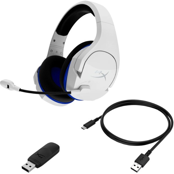 Фото - Гарнітура бездротова ігрова HyperX Cloud Stinger Core Wireless для PS4\PS5 White (4P5J1AA)